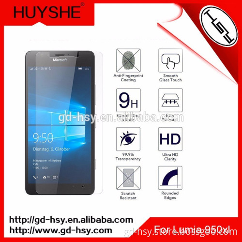 HUYSHE Chinese sexy blue film tempered glass screen protector for Microsoft Lumia 950xl tempered glass screen protector